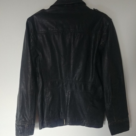 Jack And Jones Vintage Leather Jacket - Picture 4 of 12